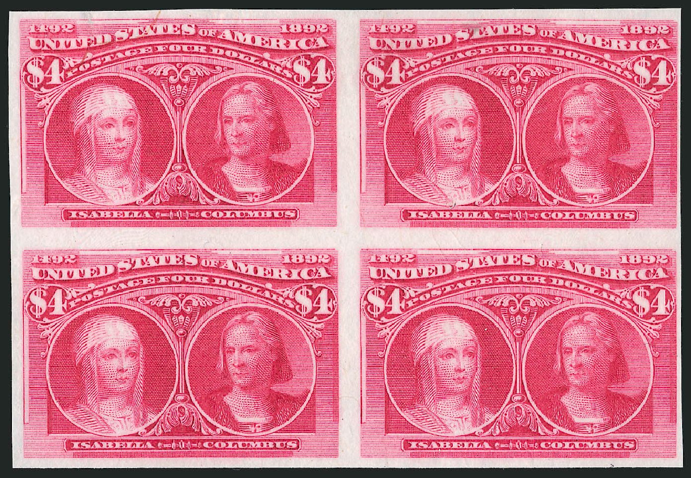 US Stamp Value Scott Catalogue # 244 - 1893 US$4.00 Columbian Exposition. Robert Siegel Auction Galleries, Apr 2010, Sale 984, Lot 605