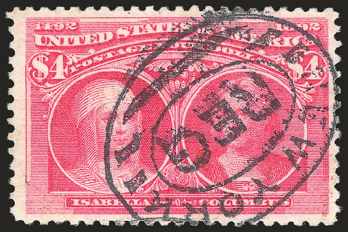 Price of US Stamp Scott Catalog #244 - US$4.00 1893 Columbian Exposition. Robert Siegel Auction Galleries, Apr 2010, Sale 984, Lot 615