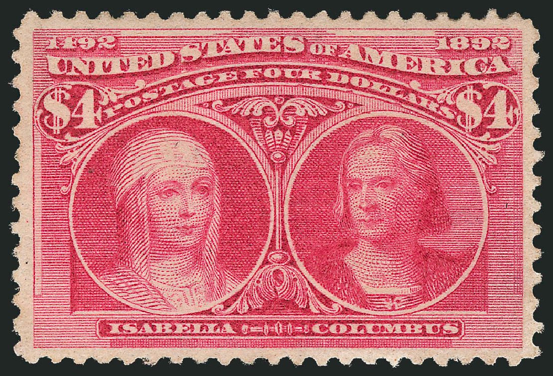 US Stamp Prices Scott # 244: 1893 US$4.00 Columbian Exposition. Robert Siegel Auction Galleries, Mar 2011, Sale 1007, Lot 2452