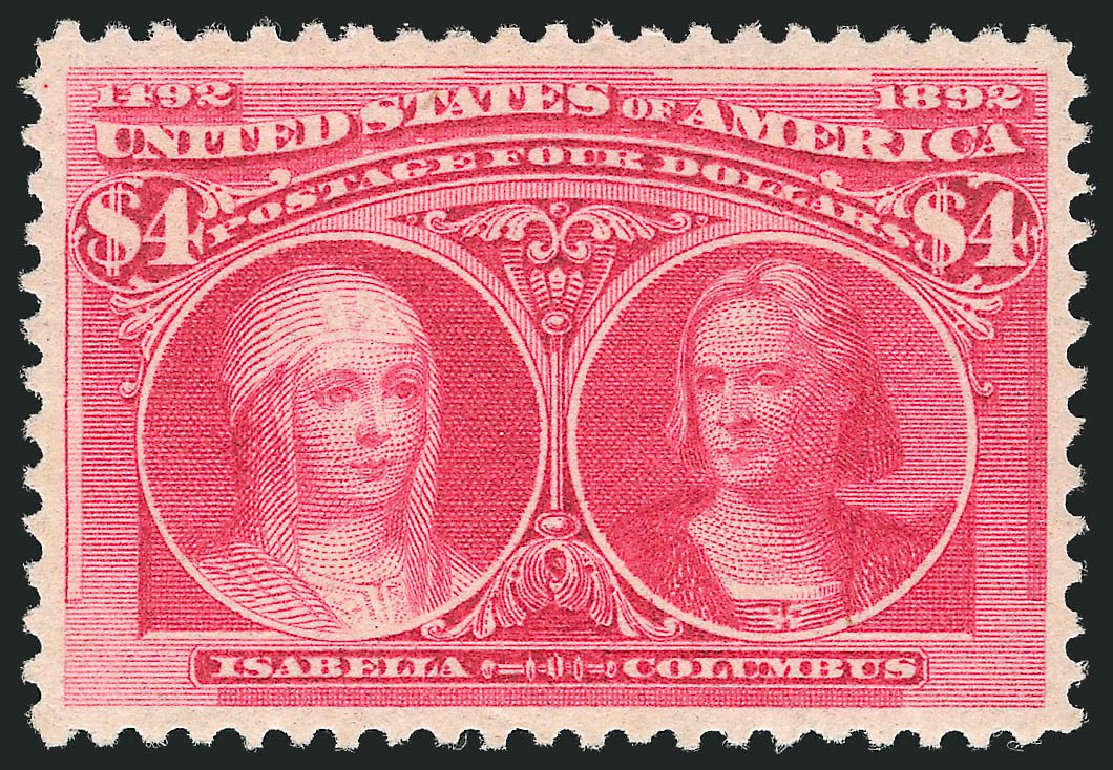Cost of US Stamp Scott # 244: US$4.00 1893 Columbian Exposition. Robert Siegel Auction Galleries, Dec 2012, Sale 1037, Lot 1852