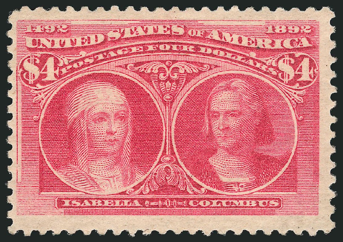 Prices of US Stamps Scott Catalog #244 - 1893 US$4.00 Columbian Exposition. Robert Siegel Auction Galleries, Jul 2015, Sale 1107, Lot 342
