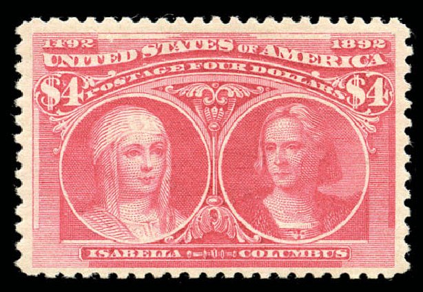 Price of US Stamp Scott Catalog 244 - US$4.00 1893 Columbian Exposition. Matthew Bennett International, Sep 2010, Sale 331, Lot 603