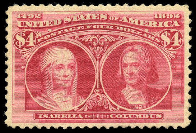 Prices of US Stamps Scott Catalog # 244 - US$4.00 1893 Columbian Exposition. Matthew Bennett International, May 2014, Sale 350, Lot 373