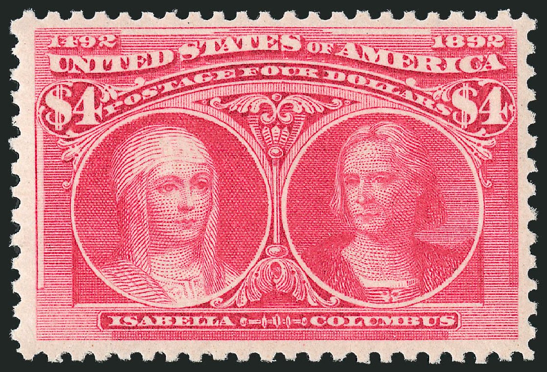 Cost of US Stamp Scott Catalog # 244: US$4.00 1893 Columbian Exposition. Robert Siegel Auction Galleries, Dec 2010, Sale 1000, Lot 1143