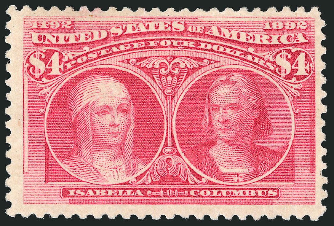 US Stamps Values Scott Catalog #244: 1893 US$4.00 Columbian Exposition. Robert Siegel Auction Galleries, Mar 2011, Sale 1007, Lot 2453