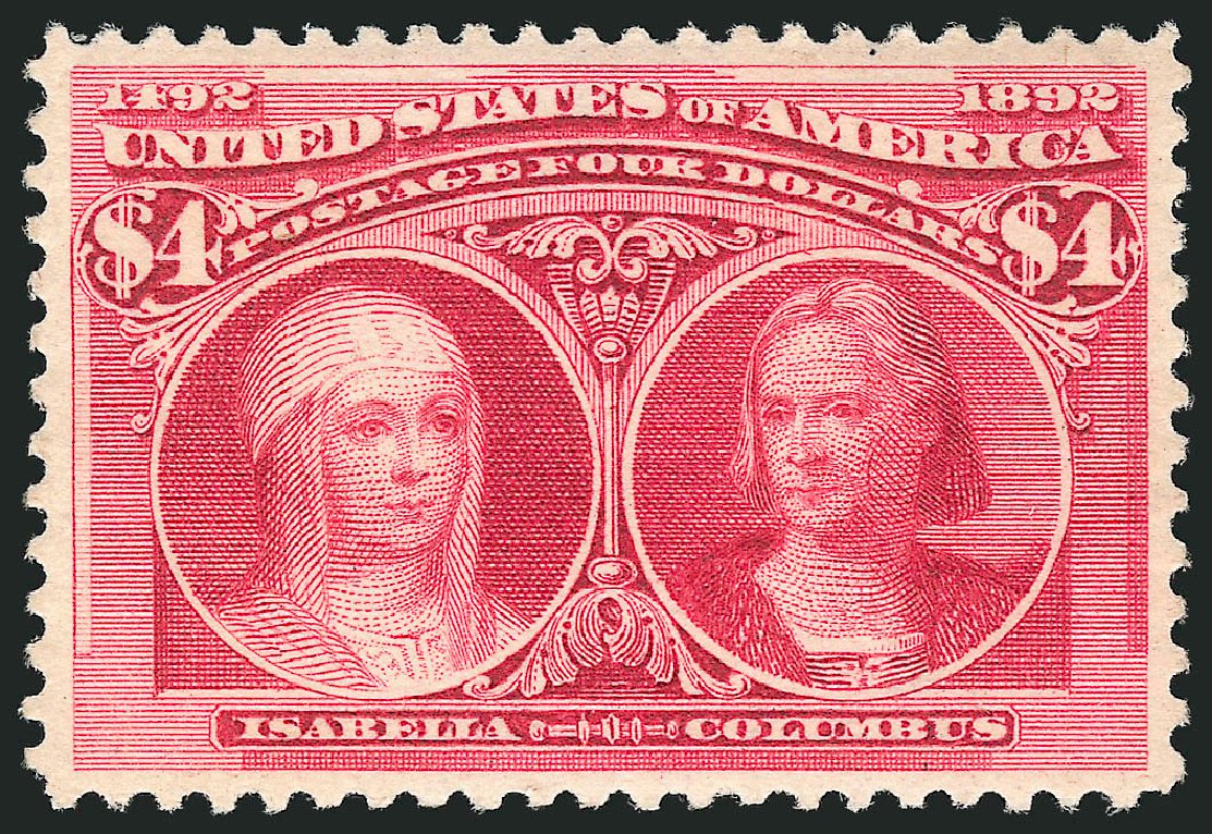 Price of US Stamps Scott Cat. #244 - US$4.00 1893 Columbian Exposition. Robert Siegel Auction Galleries, Jun 2015, Sale 1106, Lot 3133