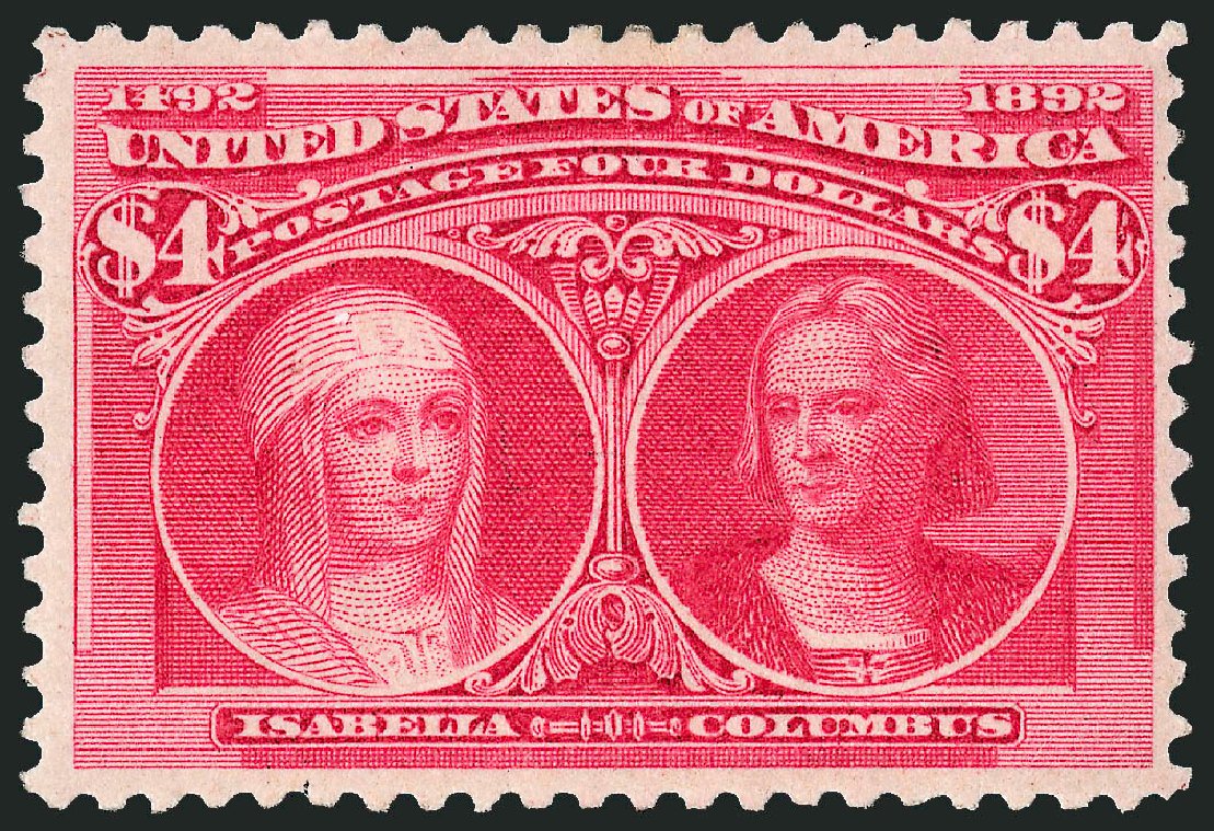 US Stamp Price Scott # 244 - 1893 US$4.00 Columbian Exposition. Robert Siegel Auction Galleries, Sep 2008, Sale 962, Lot 2523