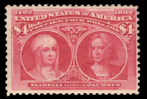 Cost of US Stamp Scott Catalog # 244 - 1893 US$4.00 Columbian Exposition. Cherrystone Auctions, Mar 2010, Sale 201003, Lot 146