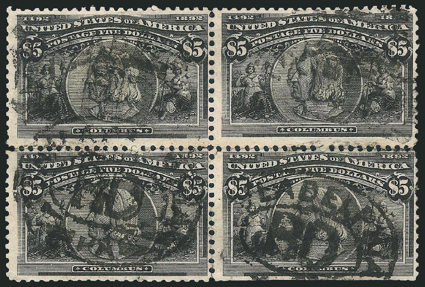 Costs of US Stamps Scott Cat. # 245 - 1893 US$5.00 Columbian Exposition. Robert Siegel Auction Galleries, Mar 2012, Sale 1019, Lot 577