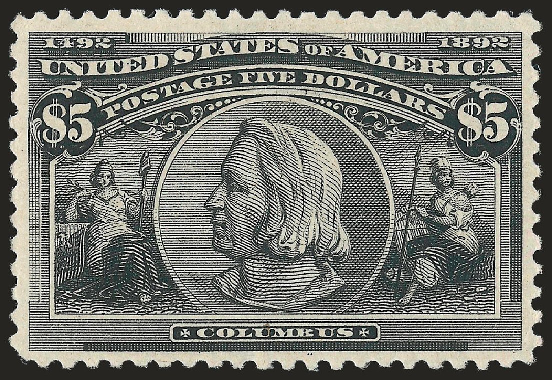 Value of US Stamps Scott 245: US$5.00 1893 Columbian Exposition. Robert Siegel Auction Galleries, Apr 2010, Sale 984, Lot 618