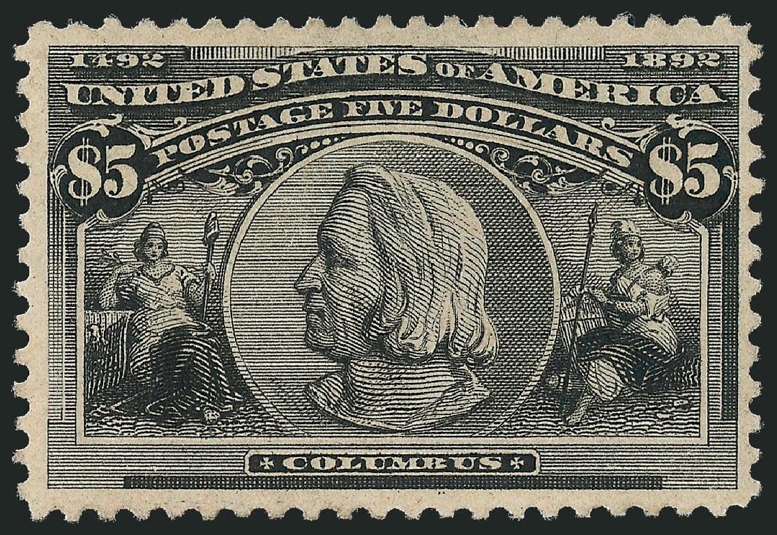 US Stamp Prices Scott Catalogue # 245: 1893 US$5.00 Columbian Exposition. Robert Siegel Auction Galleries, Mar 2011, Sale 1007, Lot 2459