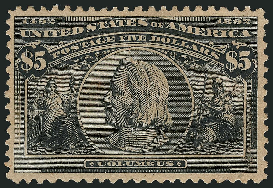 Prices of US Stamps Scott Catalogue # 245: 1893 US$5.00 Columbian Exposition. Robert Siegel Auction Galleries, Jun 2011, Sale 1011, Lot 609