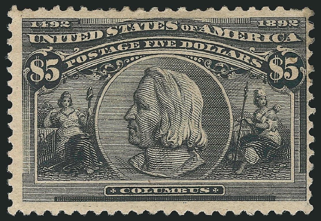 Value of US Stamps Scott # 245: US$5.00 1893 Columbian Exposition. Robert Siegel Auction Galleries, Sep 2014, Sale 1078, Lot 379