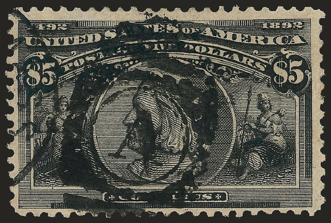 Cost of US Stamp Scott #245 - 1893 US$5.00 Columbian Exposition. Robert Siegel Auction Galleries, Apr 2010, Sale 984, Lot 629