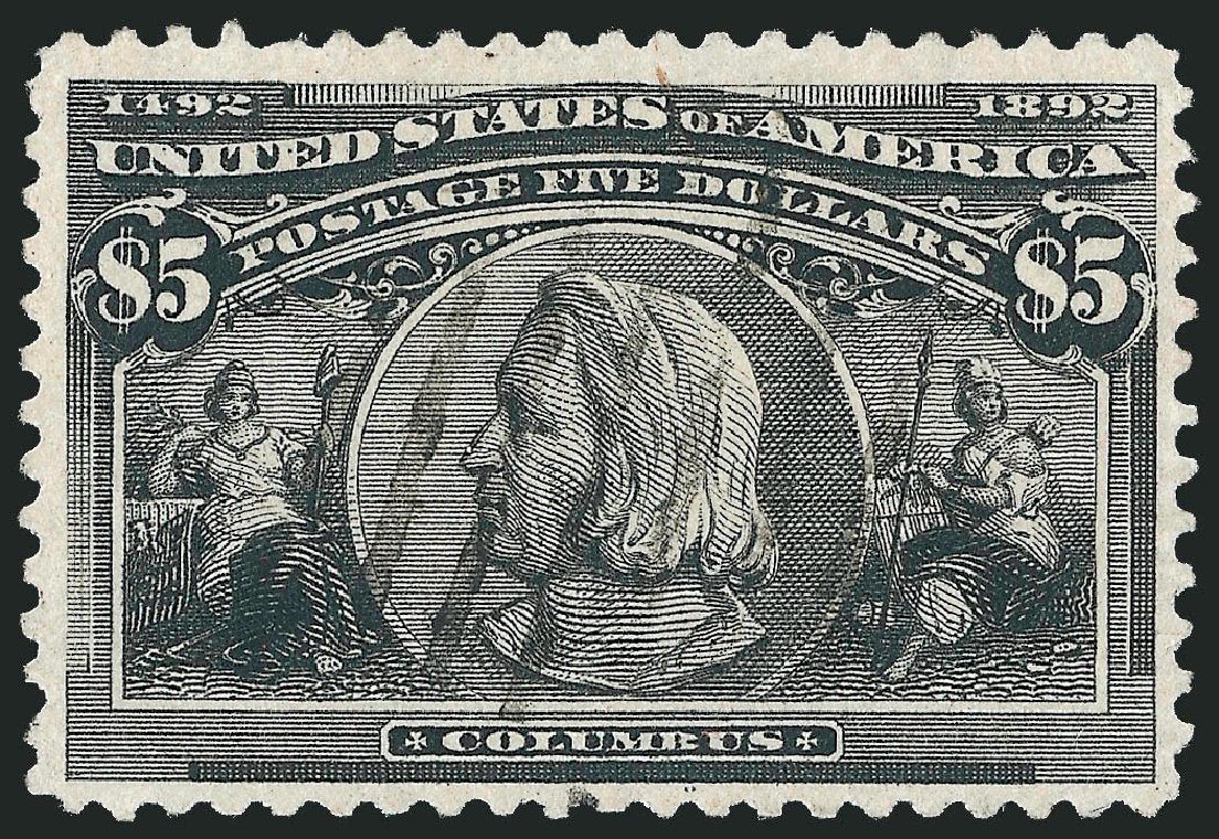 Cost of US Stamps Scott Cat. 245 - 1893 US$5.00 Columbian Exposition. Robert Siegel Auction Galleries, Jun 2012, Sale 1026, Lot 1330