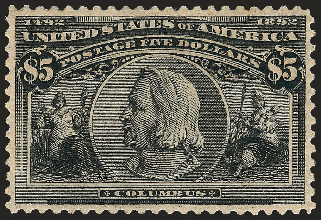 Prices of US Stamps Scott Catalogue #245 - US$5.00 1893 Columbian Exposition. Robert Siegel Auction Galleries, Sep 2008, Sale 962, Lot 2530