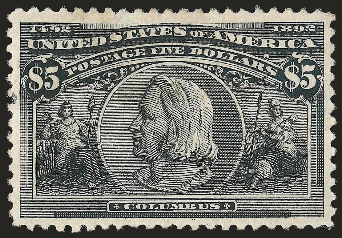 Prices of US Stamp Scott Catalogue #245: US$5.00 1893 Columbian Exposition. Robert Siegel Auction Galleries, Apr 2010, Sale 984, Lot 620
