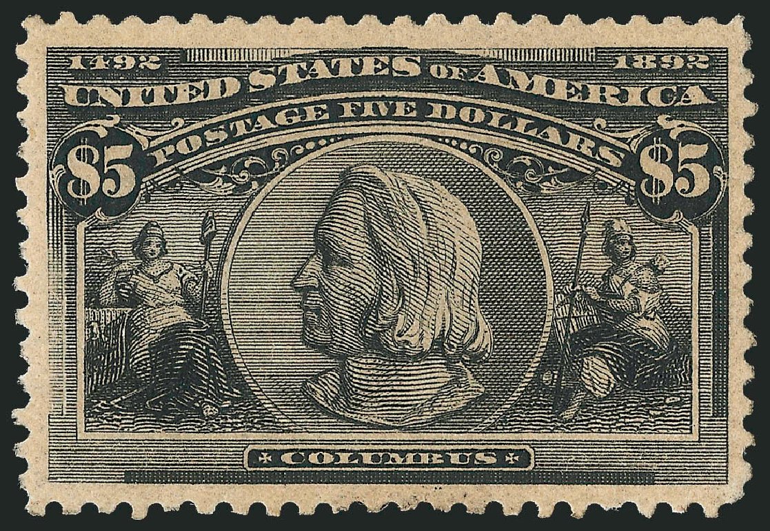 Value of US Stamps Scott Cat. #245: 1893 US$5.00 Columbian Exposition. Robert Siegel Auction Galleries, Mar 2011, Sale 1007, Lot 2461