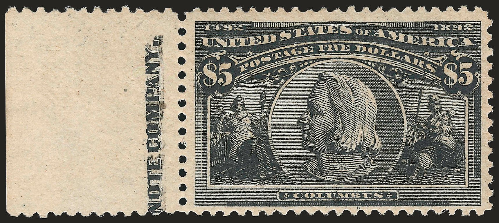 Costs of US Stamp Scott Catalog #245 - US$5.00 1893 Columbian Exposition. Robert Siegel Auction Galleries, Apr 2009, Sale 972, Lot 3241