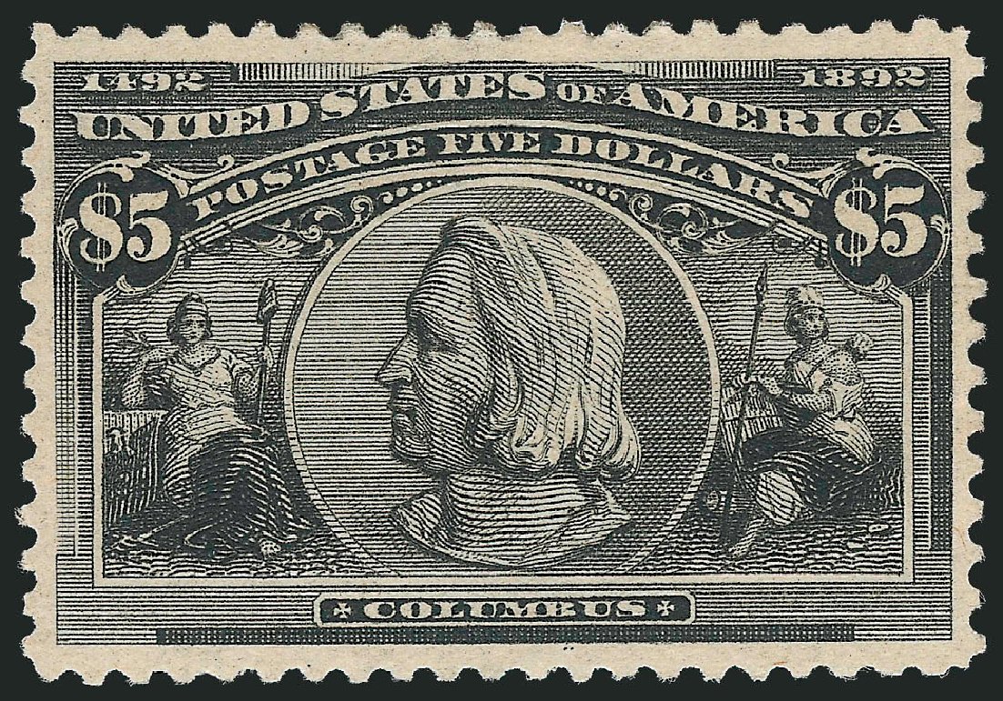 US Stamps Value Scott Cat. 245 - US$5.00 1893 Columbian Exposition. Robert Siegel Auction Galleries, Sep 2009, Sale 976, Lot 1721