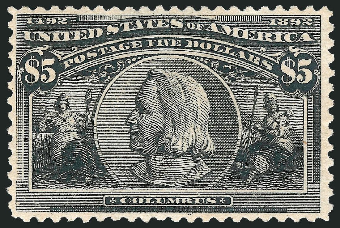Costs of US Stamps Scott Catalog 245: US$5.00 1893 Columbian Exposition. Robert Siegel Auction Galleries, Mar 2011, Sale 1007, Lot 2464