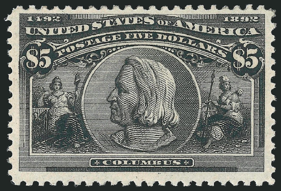 US Stamps Price Scott Catalogue #245 - 1893 US$5.00 Columbian Exposition. Robert Siegel Auction Galleries, Oct 2011, Sale 1014, Lot 1564