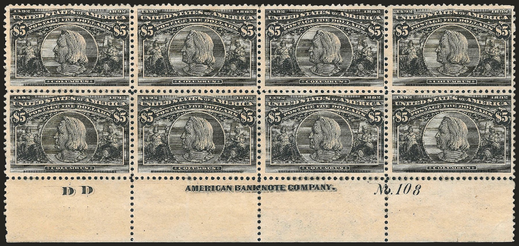 Prices of US Stamp Scott # 245 - 1893 US$5.00 Columbian Exposition. Robert Siegel Auction Galleries, Apr 2009, Sale 971, Lot 1164