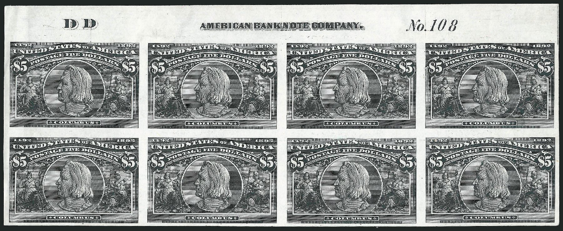 Costs of US Stamp Scott Cat. # 245: US$5.00 1893 Columbian Exposition. Robert Siegel Auction Galleries, Dec 2010, Sale 1000, Lot 1145