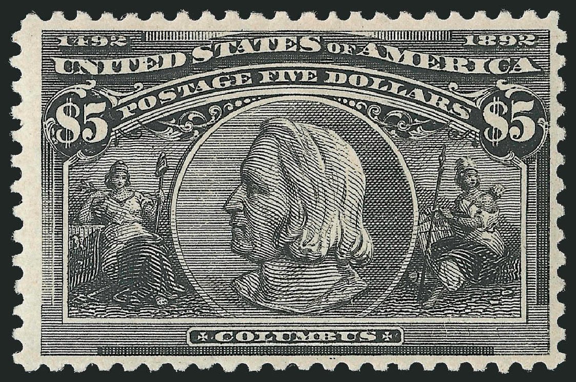 Costs of US Stamps Scott Catalogue 245: US$5.00 1893 Columbian Exposition. Robert Siegel Auction Galleries, Jun 2011, Sale 1011, Lot 605