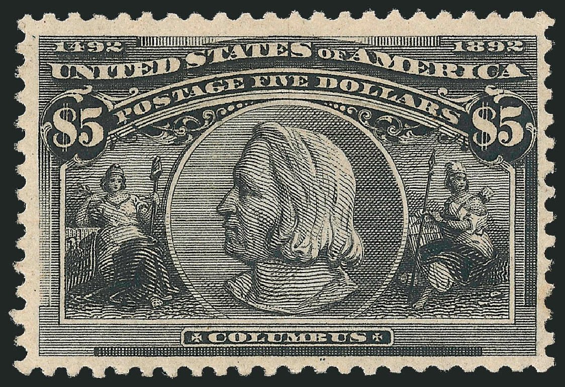 Costs of US Stamp Scott #245 - US$5.00 1893 Columbian Exposition. Robert Siegel Auction Galleries, Oct 2011, Sale 1014, Lot 1565
