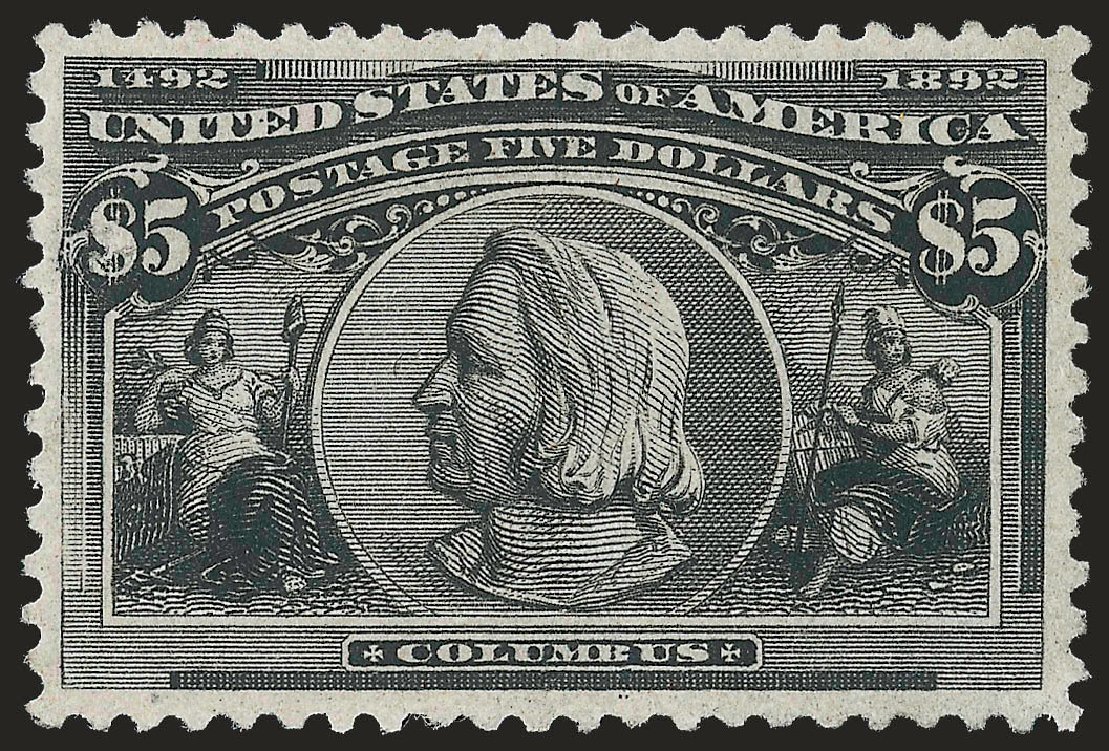 US Stamps Price Scott Catalog #245: US$5.00 1893 Columbian Exposition. Robert Siegel Auction Galleries, Sep 2009, Sale 976, Lot 1725
