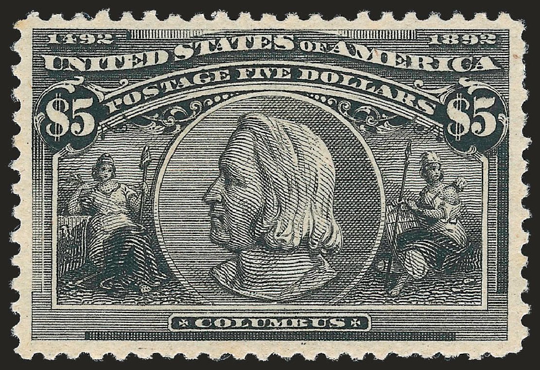 Price of US Stamp Scott Catalogue # 245 - US$5.00 1893 Columbian Exposition. Robert Siegel Auction Galleries, Apr 2010, Sale 984, Lot 625