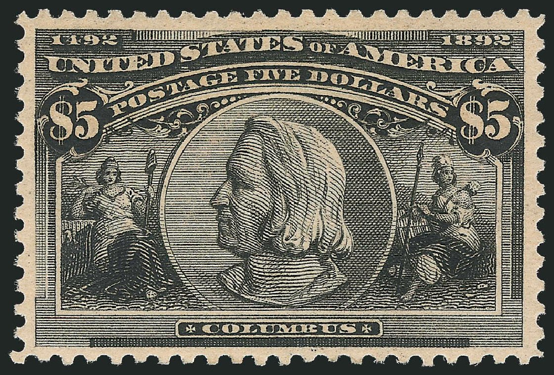 Prices of US Stamp Scott #245 - 1893 US$5.00 Columbian Exposition. Robert Siegel Auction Galleries, Dec 2013, Sale 1062, Lot 432