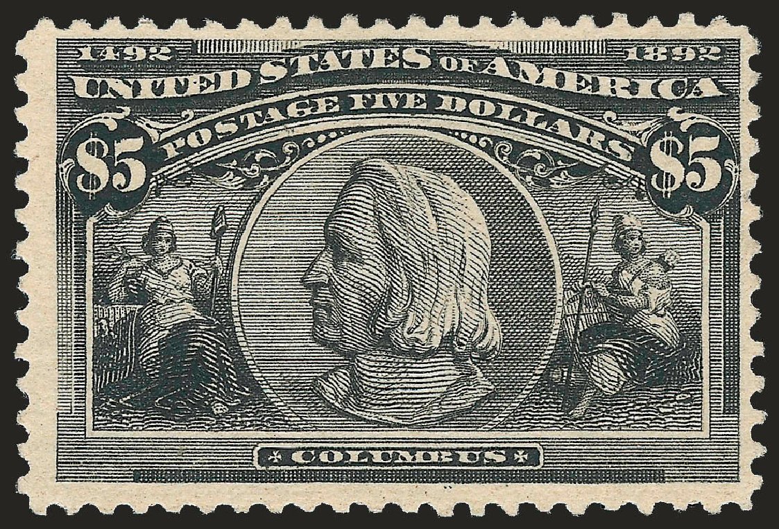Value of US Stamp Scott Catalog #245: US$5.00 1893 Columbian Exposition. Robert Siegel Auction Galleries, Apr 2010, Sale 984, Lot 622