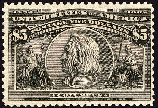 US Stamp Prices Scott Catalog #245: 1893 US$5.00 Columbian Exposition. Spink Shreves Galleries, Jan 2014, Sale 146, Lot 312