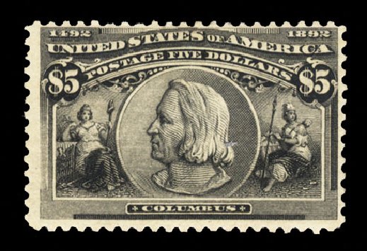 Cost of US Stamp Scott #245 - US$5.00 1893 Columbian Exposition. Cherrystone Auctions, Jun 2014, Sale 201406, Lot 83