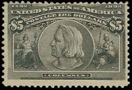 Price of US Stamps Scott Cat. 245 - 1893 US$5.00 Columbian Exposition. H.R. Harmer, Nov 2013, Sale 3004, Lot 1183