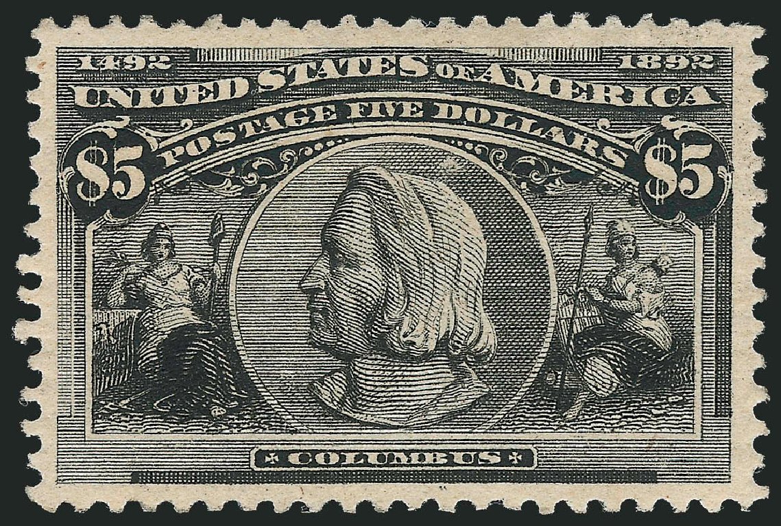 Price of US Stamp Scott Catalogue # 245: 1893 US$5.00 Columbian Exposition. Robert Siegel Auction Galleries, Mar 2011, Sale 1007, Lot 2463