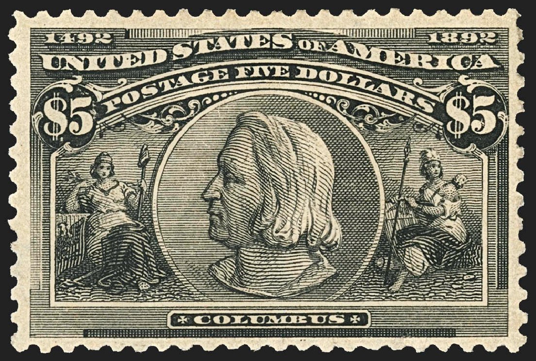 US Stamps Price Scott Catalog # 245: 1893 US$5.00 Columbian Exposition. Robert Siegel Auction Galleries, Jul 2015, Sale 1107, Lot 343