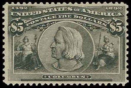 Cost of US Stamp Scott Catalogue # 245 - 1893 US$5.00 Columbian Exposition. H.R. Harmer, Nov 2013, Sale 3004, Lot 1186
