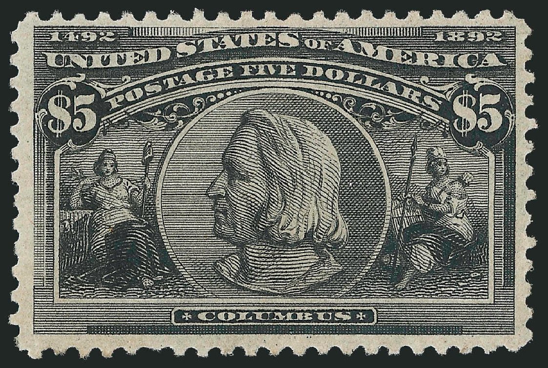 US Stamp Price Scott #245: US$5.00 1893 Columbian Exposition. Robert Siegel Auction Galleries, Jun 2011, Sale 1011, Lot 606