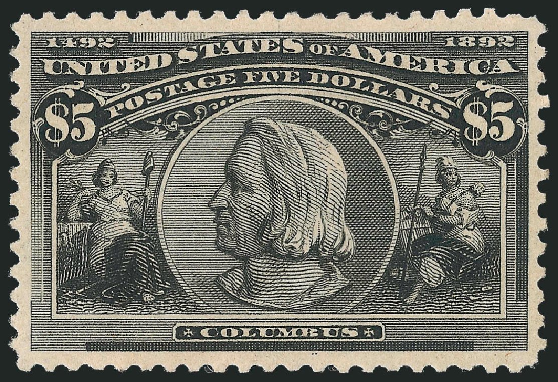 US Stamp Price Scott Cat. 245: 1893 US$5.00 Columbian Exposition. Robert Siegel Auction Galleries, Jun 2012, Sale 1026, Lot 1326