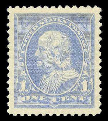 Values of US Stamp Scott Catalog 246: 1c 1894 Franklin. Matthew Bennett International, Sep 2010, Sale 332, Lot 2049