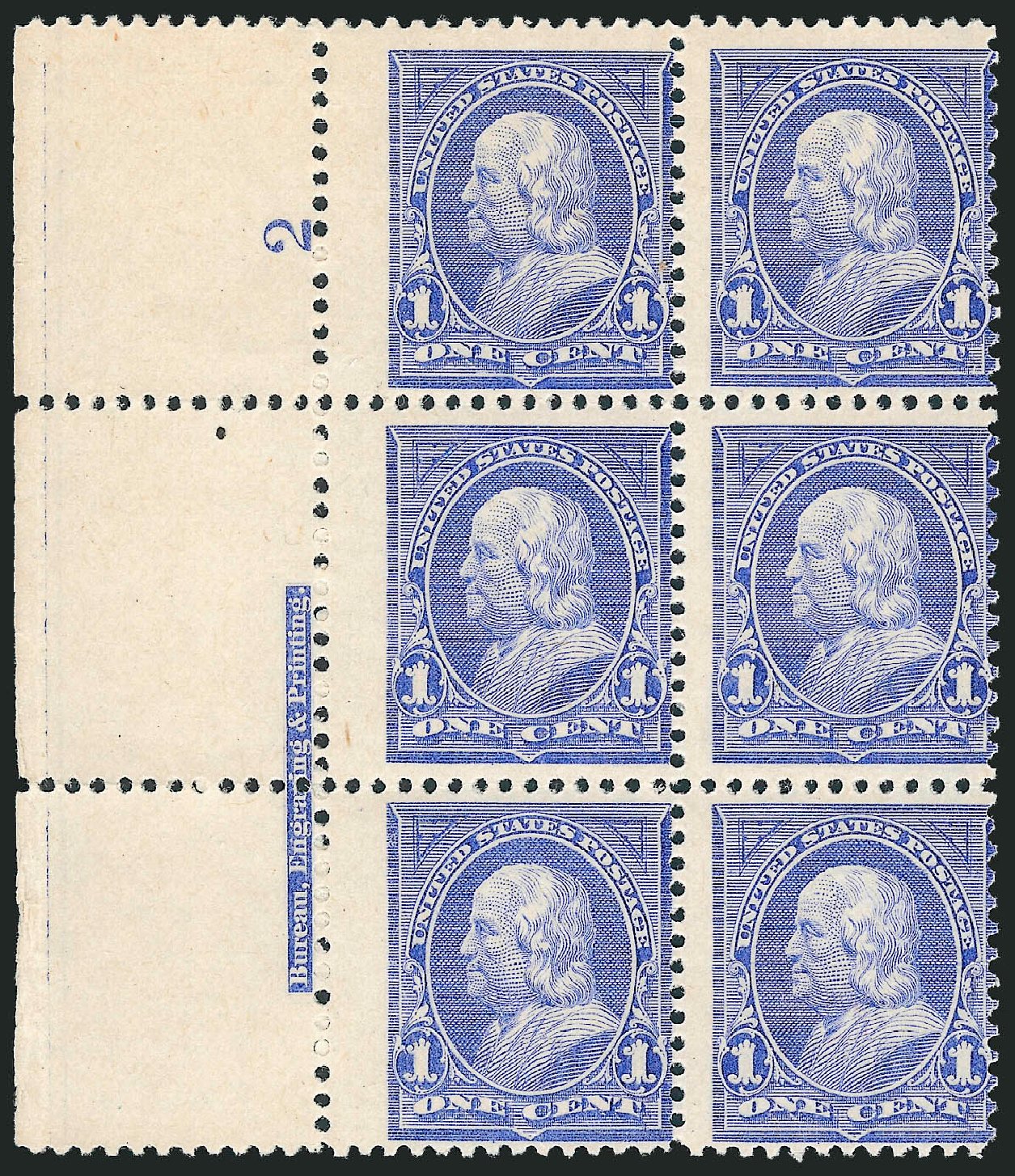 US Stamps Price Scott 246 - 1894 1c Franklin. Robert Siegel Auction Galleries, Dec 2009, Sale 977, Lot 274