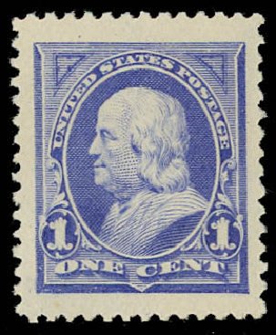 US Stamp Prices Scott Catalog 246 - 1894 1c Franklin. Daniel Kelleher Auctions, Oct 2012, Sale 632, Lot 1155