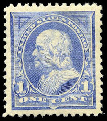 Values of US Stamp Scott Cat. #246: 1894 1c Franklin. Matthew Bennett International, Mar 2011, Sale 337, Lot 2696