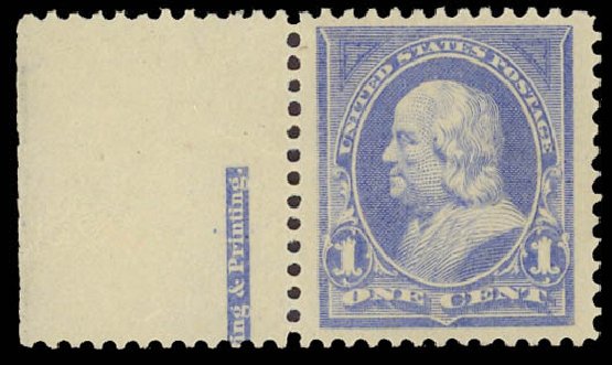 US Stamps Price Scott # 246: 1894 1c Franklin. Daniel Kelleher Auctions, Jun 2012, Sale 630, Lot 1566