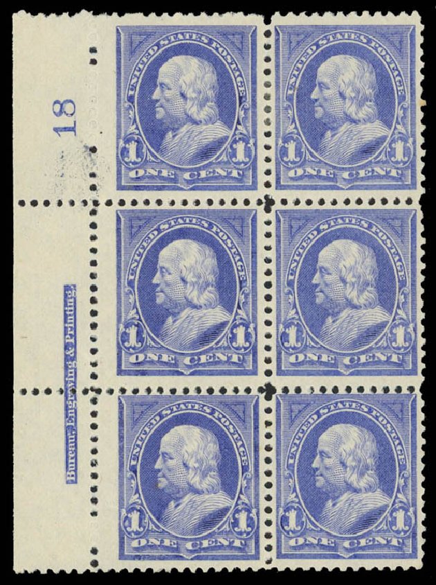 US Stamps Prices Scott Catalog 246 - 1c 1894 Franklin. Daniel Kelleher Auctions, Aug 2012, Sale 631, Lot 936