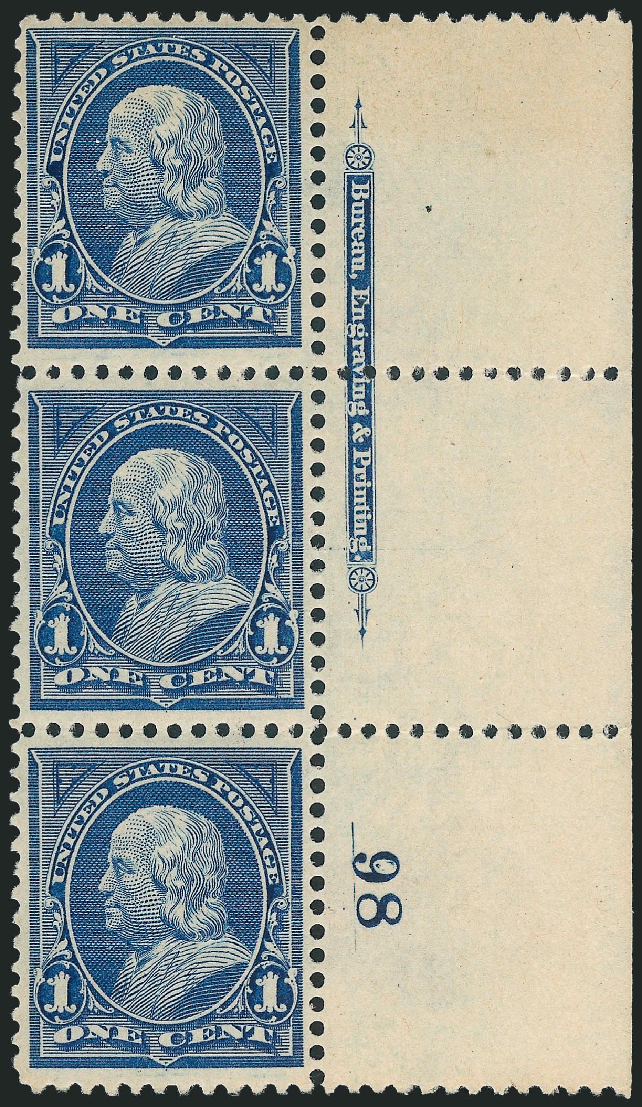 Prices of US Stamp Scott Catalog 247: 1c 1894 Franklin. Robert Siegel Auction Galleries, Oct 2011, Sale 1014, Lot 1575