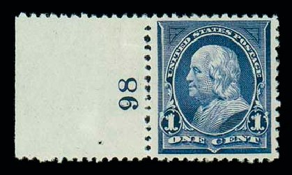 Cost of US Stamp Scott 247 - 1c 1894 Franklin. Matthew Bennett International, Dec 2007, Sale 325, Lot 1772